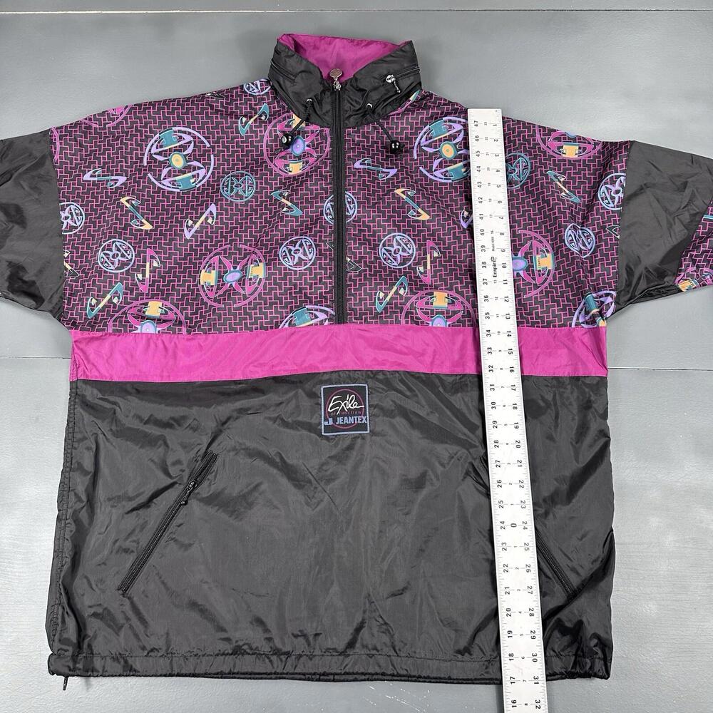 VTG Exile Function Jacket Men XL Black Purple Ski Grafitti Gorpcore Street Skate - Picture 6 of 9